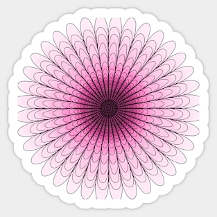 Pink Gradient Flower Sticker